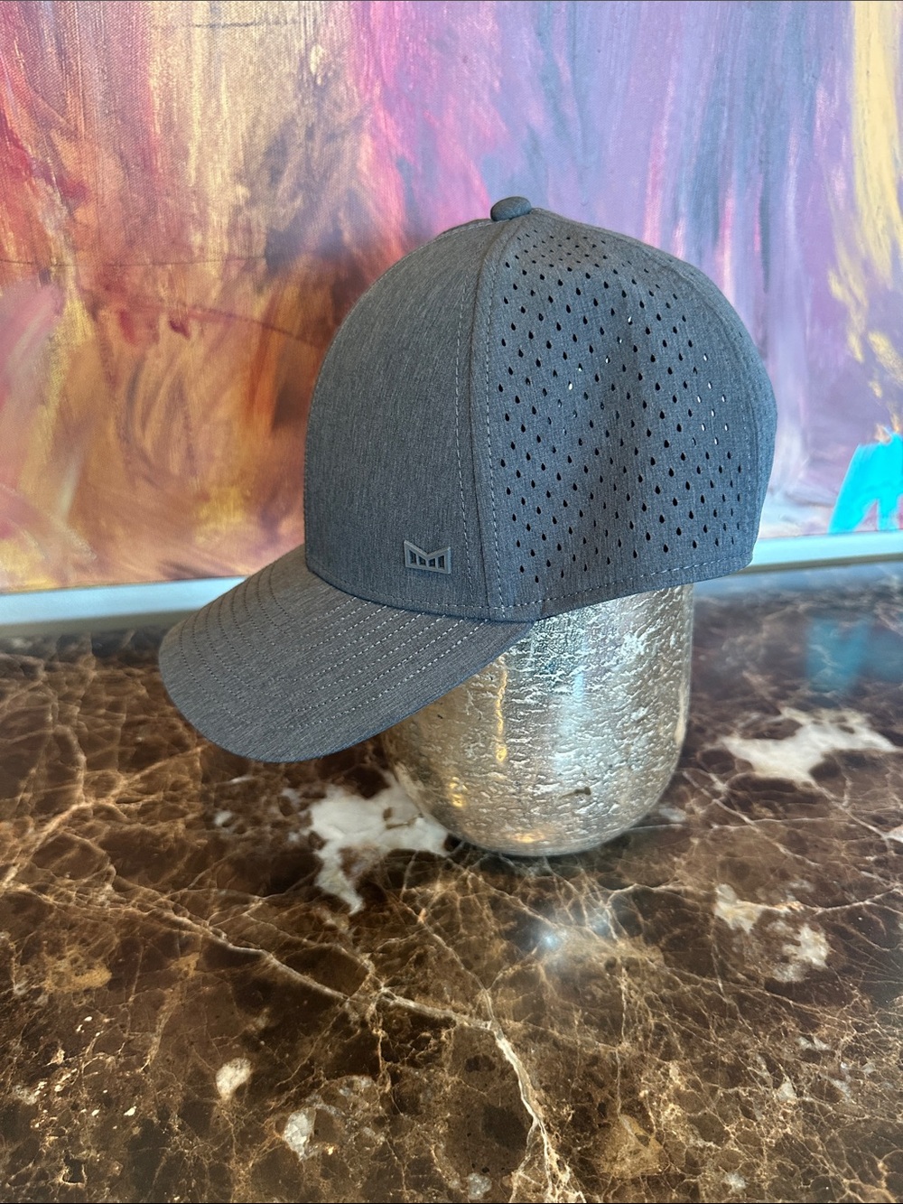 Melin Men's Grey Perforated Performance Baseball Cap